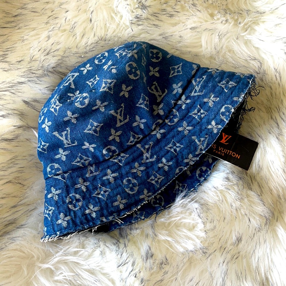 Authentic Louis Vuitton denim bucket hat